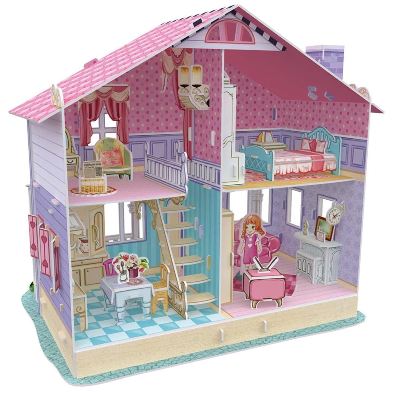 Total Upgrate - Juguete Casa De Muñecas Armable Puzzle 3d 93 Piezas