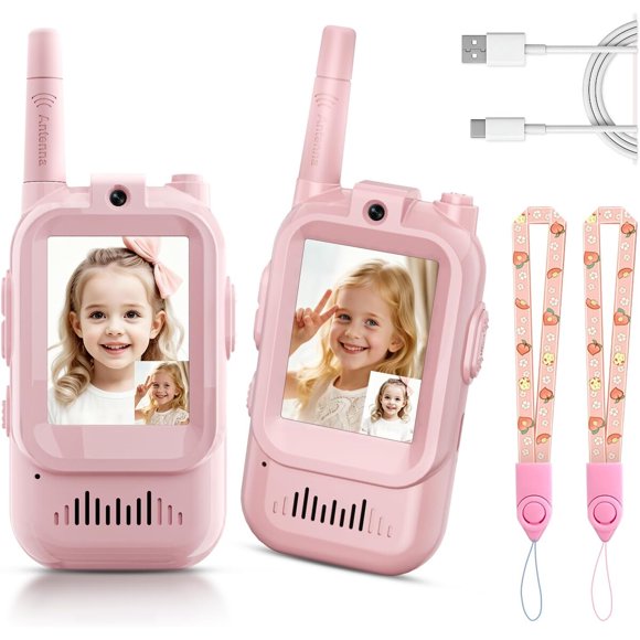 Walkie Video YUSSBCU Pack de 2 Rosa 100 m 400 m