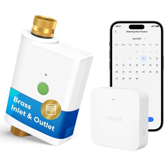 Temporizador de manguera de agua WiFi Meross Smart Sprinkler con WiFi Hub