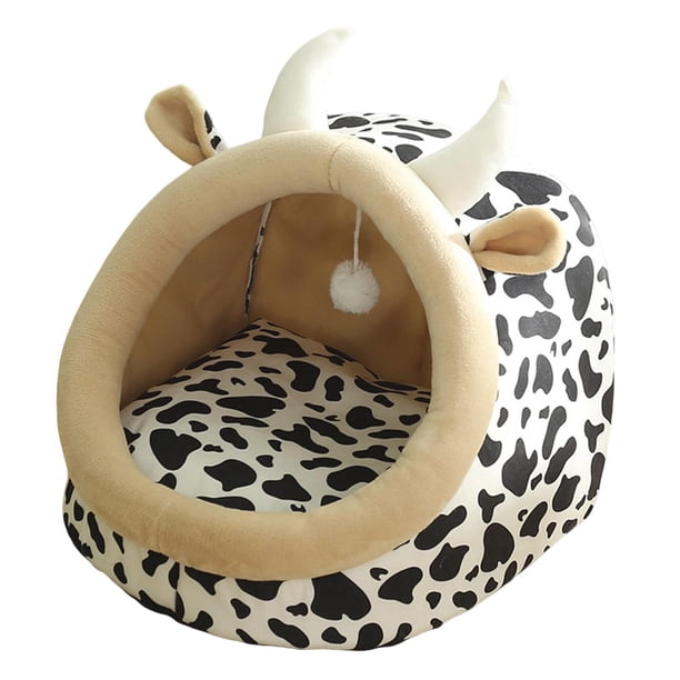 Bonito cojín de cesta para cama cueva con juguete colgante, muebles antideslizantes, cálido perro, cómoda almohadilla para perrera, nido de cama para , 35x35x31cm 35x35x31cm multicolor