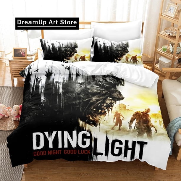 Fashion DYING LIGHT Bedding Set Boys Girls Duvet Cover Pillowcase Bed Adult Bedroom
