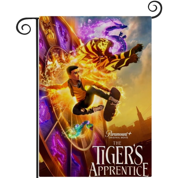 El Aprendiz del Tigre-bandera de jardín temática. Regalo perfecto para fans, amigos y familiares, ideal para actividades al aire libre y decoración de fiestas.28CM*45CM