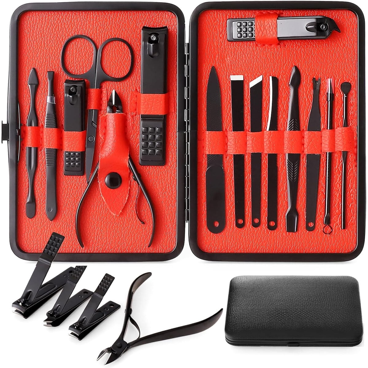 Set Cortauñas Qlne Acero Inoxidable 15 Piezas Manicura Y Pedicura