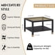 thumbnail image 2 of Industrial Square Coffee Table - 27.6" Matte Black Steel Frame & Gold Mesh Glass Top, 2 of 3