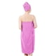 thumbnail image 2 of Conjunto de bata de spa para mujer, toalla de baño de microfibra suave, acogedora y absorbente con gorro turbante para secar el cabello., 2 of 5