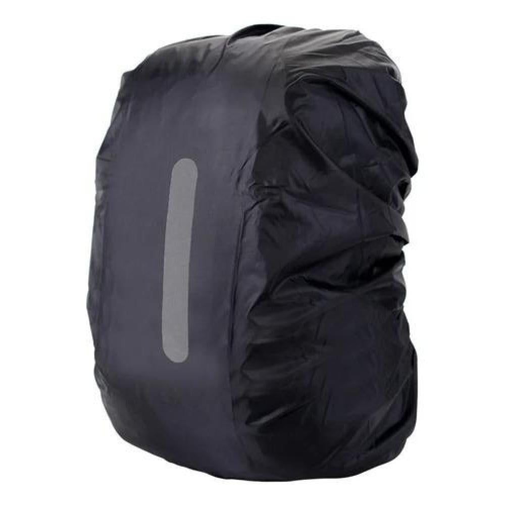 Genérico - Funda Cubre Mochila Impermeable Reflectante 45-55 Litros Talla L Negro