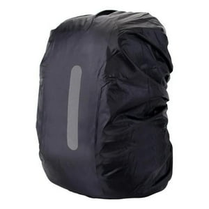 Genérico - Funda Cubre Mochila Impermeable Reflectante 45-55 Litros Talla L Negro