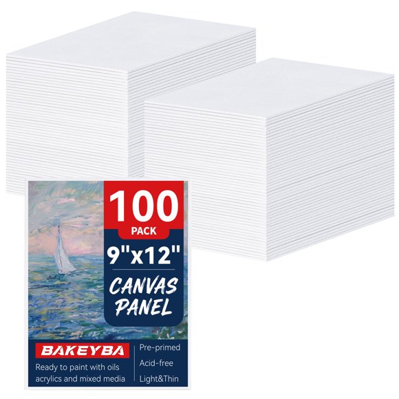 Tableros de lienzo BAKEYBA 23 × 30 cm, paquete de 100, algodón