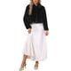 thumbnail image 2 of INSPIRE CHIC Abrigo elegante de piel sintética para mujer con botones a presión recortados para bodas de invierno XS Negro, 2 of 6