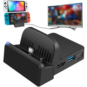 Base Dock Aaronmei Para Nintendo Switch Hdmi 4K Usb 3.0 Usb-C