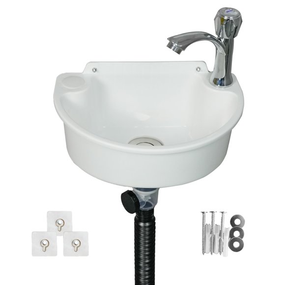 Lavabo de baño Shawoo 30 x 21 x 14 cm para montaje en pared sin perforación