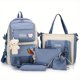 thumbnail image 1 of Cute & Stylish Large Capacity Backpack with Bear Pendant, Handbag, Shoulder Bag & Pencil Bag, 1 of 5