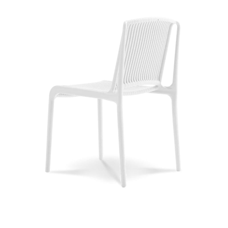 Tododescuento - Silla De Terraza Padova Blanca | Plástica, Apilable Y Fácil De Limpiar