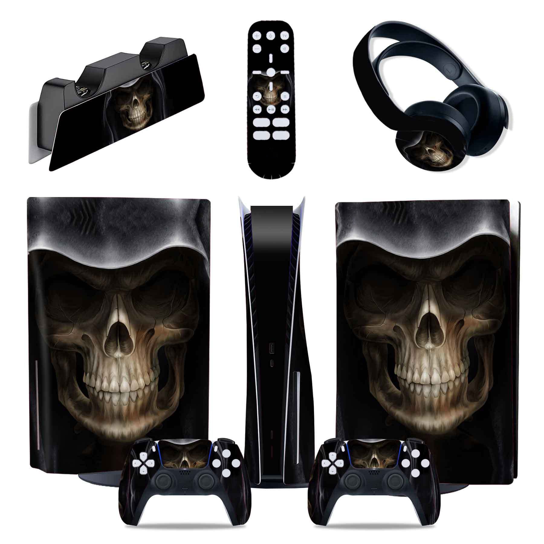 Genérico - Pegatina Para Consola De Juegos Compatible Con Playstation 5 Edición Disco Y Digital, Juego De Piel Para Controladores - Película Protectora De Color Sólido Galaxy Marble