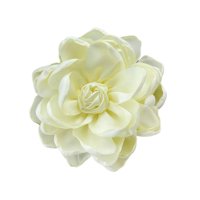 Magideal - Broche De Flores De Tela, Elegante Broche Para El Cabello Con Flores, Broche De Flores De Satén De Color Rosa Para Fiestas, Banquetes, Accesorios De R Beige