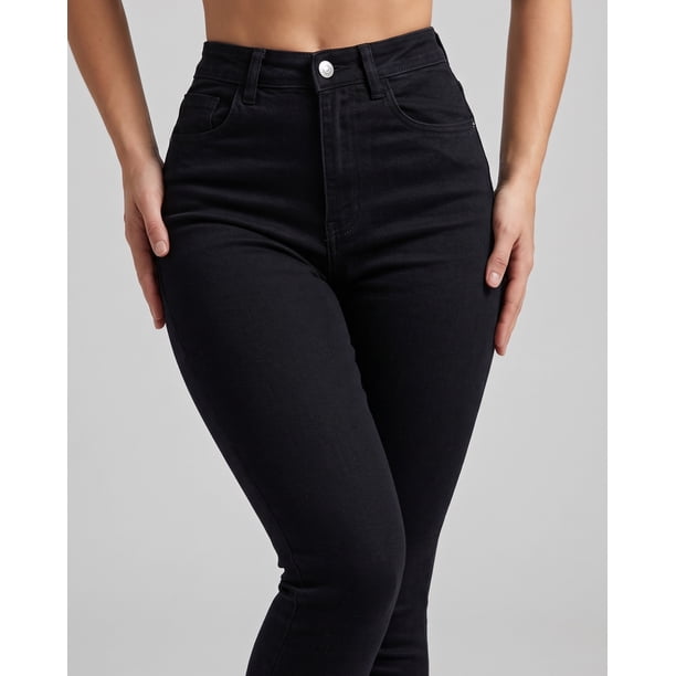Pantalón Urban Negro Pitillo Tiro Alto Efecto Modelador - IMP5534