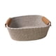 thumbnail image 2 of Cesta De Almacenamiento Tejida De Algodón Cesta De Picnic Liviana Para Frutas Aperitivos Jardín Blanco Gris L, 2 of 5