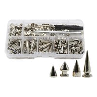 Magideal - 80 Uds. De Puntas De Cono De Color Plateado, Remaches Punk, Puntas Traseras De Tornillo Para Zapatos De Cuero Diy, Chaqueta, Bolsa De Ropa Artesanal