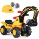 thumbnail image 1 of Tractores de juguete Ride On Excavator con música para niños con casco, 1 of 9
