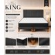 thumbnail image 5 of Set de cama King Gris oscuro con Colchón y Respaldo Lineal en Lino, 5 of 5