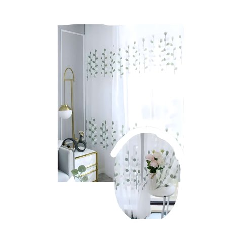 Genérico - Visillo Cortina Hojas 140X230 Cm 2 Paños