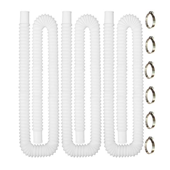 Manguera para piscina YHSXLG 38 cm 1,5 pulg. Pack de 3 con abrazaderas