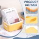 thumbnail image 3 of Uxcell 4-Pack Botes de Almacenamiento de Plástico Amarillo, 12.0 x 8.1 x 4.7 Pulgadas Organizadores de Despensa y Cestas de Almacenamiento con Asas para Cocina Baño Hogar Oficina, 3 of 7