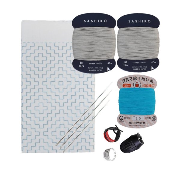 Kit de Costura Sashiko Daruma – Juego de Agujas y Hilos Japonés
