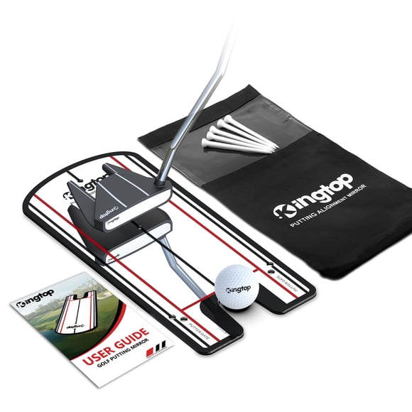 Espejo para poner golf KINGTOP Classic Alignment con bolsa de transporte