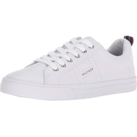 Zapatilla Tommy Hilfiger Lelita Para Mujer, Piel Blanca, Talla 6