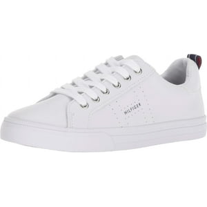 Zapatilla Tommy Hilfiger Lelita De Piel Blanca Para Mujer