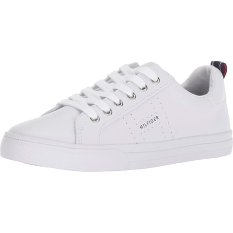 Zapatilla Tommy Hilfiger Lelita Para Mujer, Piel Blanca, Talla 6