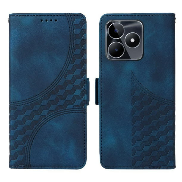 Carcasa FOXDOCK Realme Note 50 4G de cuero PU, diseño acolchado clásico, protección contra caídas y rayones