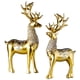 thumbnail image 2 of Un par de esculturas modernas de estatuillas Feng Shui animales Lucky estatuas de ciervos escandinavos, mesas, bodas, hogares, decoraciones Oro, 2 of 5