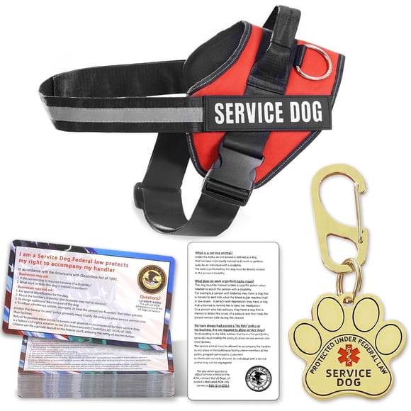 Opstin Service Dog Vest, ID Tag 50 ADA Information Cards