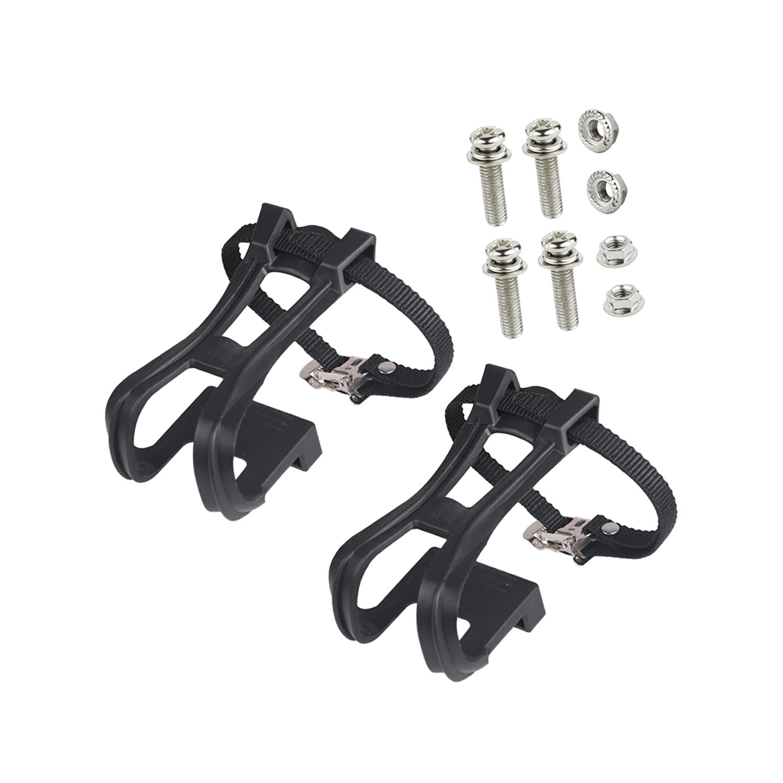 Magideal - Correas De Pedal De Bicicleta Clips De Pedal Correas Cinta Cinturón Piñón Fijo Correa De Pies De Bicicleta Portátil Tiras De Reposapiés Para Bicicleta 2 Correas