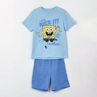 Pijama Manga Corta Niño Celeste Let’S Kick It Bob Esponja