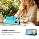 thumbnail image 3 of Funda Billetera Floral en Relieve iphone17 pro con Tarjetero y Cremallera Verde, 3 of 6