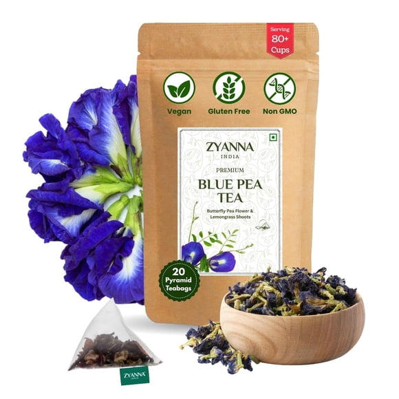 Té ZYANNA de Guisante Mariposa 20 bolsas sin cafeína, vegano