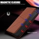 thumbnail image 2 of Funda Cartera Magnética para TCL 40 XE 5G Protección Antichoque con Ranuras Marrón, 2 of 6