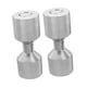 thumbnail image 4 of Juego De 2 Pasadores De Alineación De Dos Orificios, Accesorio De Aluminio De 1-1/8", Dos Orificios, Color Plata, 4 of 5