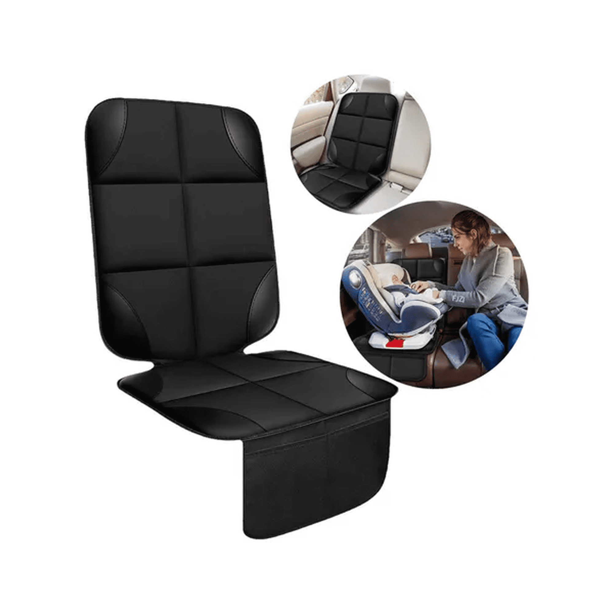 Genérico - Funda Universal Acolchada Para Asiento Automóvil Negra