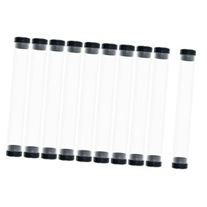 Magideal - 10 Piezas Caja De Regalo De Bolígrafo Transparente Cajas De Bolígrafos Portalápices Vacío, Con Tapas Colección Estuches De Bolígrafos Transparentes Pa