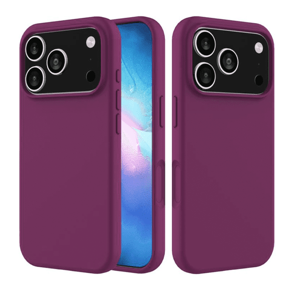 Carcasa Funda Compatible Con IPhone 17 Pro Max Goma Morado