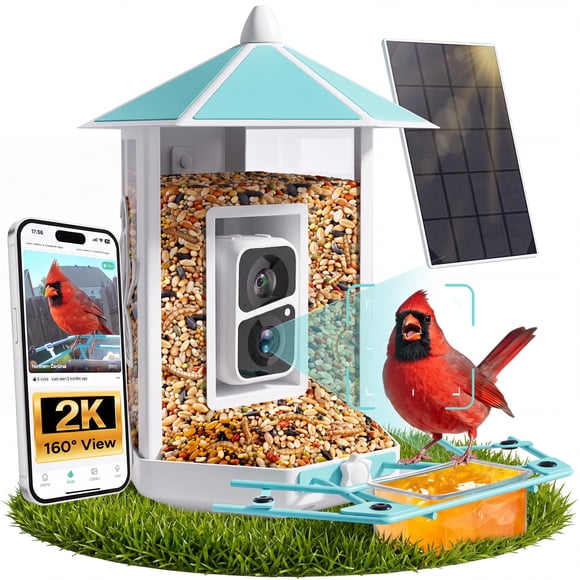 Comedero para aves Onlyfly 2K AI con cámara y energía solar