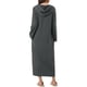 thumbnail image 3 of INSPIRE CHIC Bata con Capucha para Mujer con Cremallera, Manga Larga, Largo Completo, Sudadera, Camisón con Bolsillos, Vestido de Descanso Suave M Gris Oscuro, 3 of 6