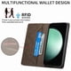 thumbnail image 2 of Funda tipo cartera con bloqueo RFID para Samsung Galaxy A37 5G Con tapa abatible, portatarjetas, cierre magnético, TPU y soporte Marrón, 2 of 6