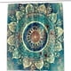 thumbnail image 1 of 1pc Bohemian Mandala Shower Curtain - Waterproof Polyester Bath Curtain with Hooks - Adds Style and Functionality to Your Bathroom, 1 of 5