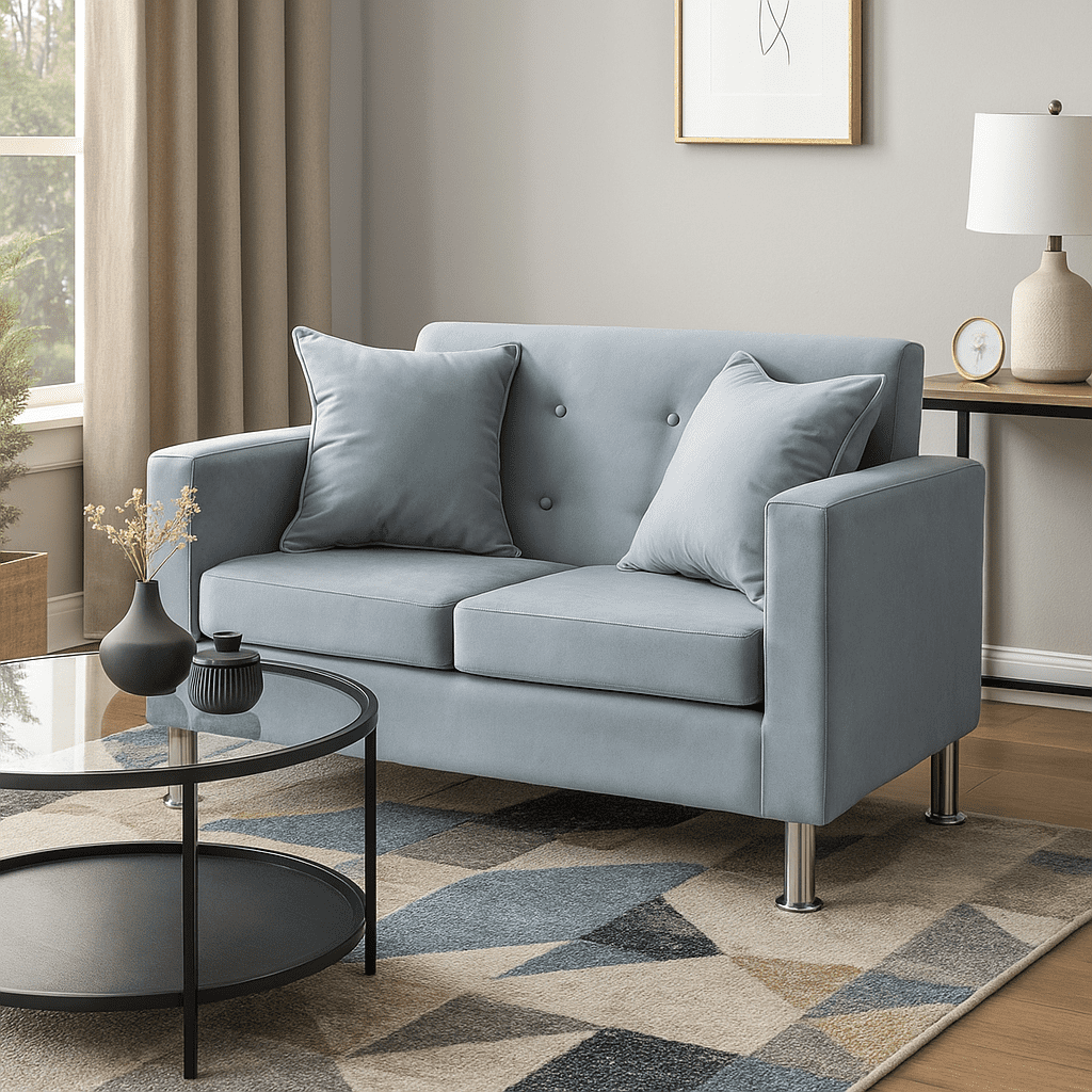 Muebles Barcelona - Sofá 2 Cuerpos New Mallorca Felpa Gris