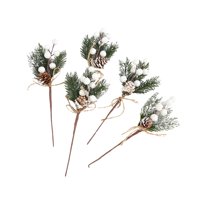 Magideal - Mini Ramo De Ramas De Bayas Artificiales De Navidad Con Simulación De Cuerda Selecciones Florales Para Vacaciones Guirnalda De Navidad Regalos Para El Blanco